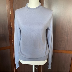 Boden | River Lara Ruffle Mock Neck Pullover Sweater‎